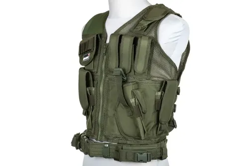 Kamizelka taktyczna Cybergun Swiss Arms Tactical BT-4 Oliwkowa
