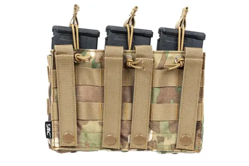 Potrójna ładownica typu Open na magazynki  M4 - Multicam