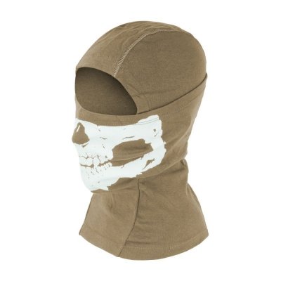 101 Inc. - Kominiarka jednootworowa bawełniana Balaclava Skull - Piaskowy (214278)