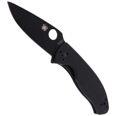 Nóż Spyderco Tenacious G-10 Black / Black Blade Plain (C122GBBKP)