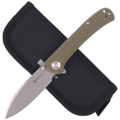 Nóż składany Sencut Scepter Olive Micarta, Stonewashed 9Cr18MoV (SA03E)