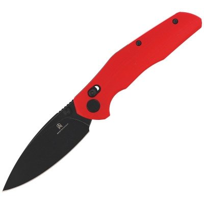 Nóż składany Bestechman Ronan Red G10, Black Titanized Stonewashed 14C28N (BMK02J)