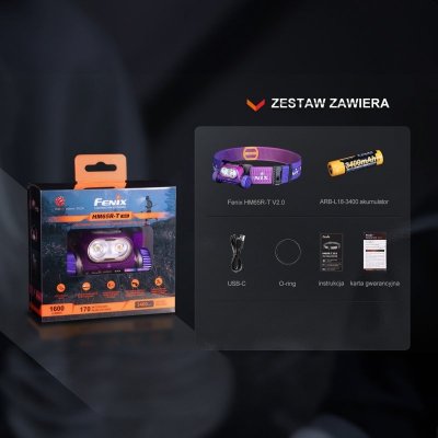 Latarka czołowa Fenix HM65R-T V2.0 - nebula