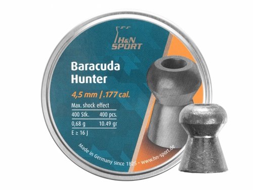 H&amp;N - Śrut diabolo Baracuda Hunter 4,5mm 400szt. 