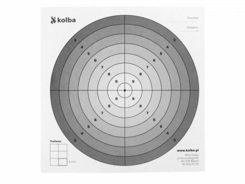 Komplet tarcz strzeleckich 14x14 cm biały środek 100szt.