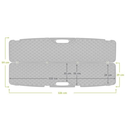 Kufer na bron Megaline 125x25x11cm czarny na szyfr
