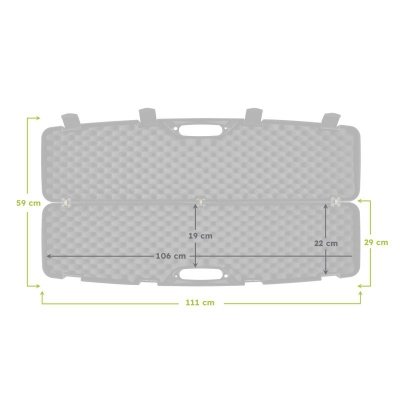 Kufer na bron Megaline 110x25x11cm czarny z klamrami