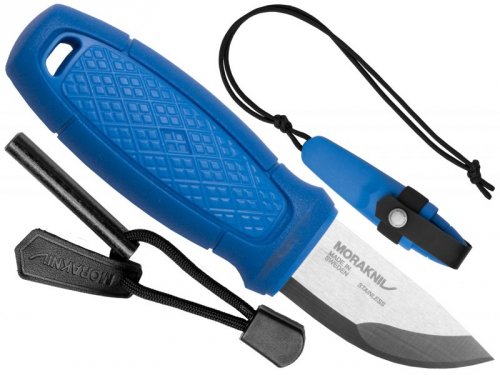 Nóż Morakniv Eldris niebieski z zestawem Neck Knife stal nierdzewna