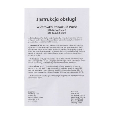 Wiatrówka CO2 RGun Pulse 4,5mm polimer