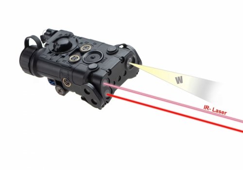 Moduł PEQ typu NGAL (latarka, laser red, laser IR) - czarny