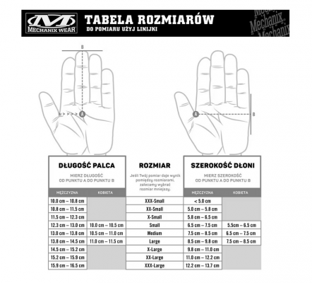Mechanix - Rękawice M-Pact Covert Glove - Czarny (Roz.M)