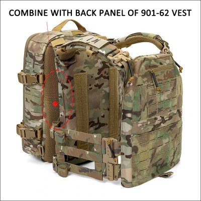 Plecak Molle Plate Carrier Bag for Tactical Vest - Ranger Green