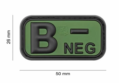 Naszywka - Bloodtype Rubber Patch B Neg