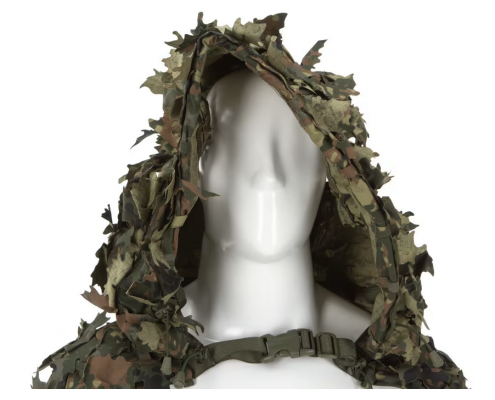 Kaptur Snajperski z Liśćmi - Flecktarn