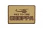 Naszywka 3D - Get to the Choppa - tan 