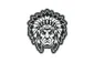 Naszywka Native American Warrior Head 1 - Urban 