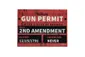 Prostokątny Magnes - GUN PERMIT 