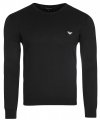 Emporio Armani sweter męski gładki czarny