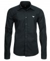 KOSZULA MĘSKA EMPORIO ARMANI SLIM FIT GRAFITOWA