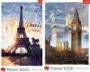 Puzzle 1000 Trefl Zestaw 2 Wzory 10394 - 10395 Paryż - Londyn