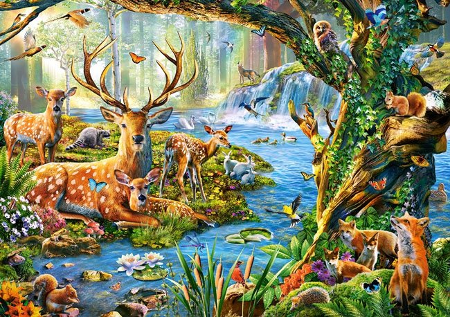 Puzzle 500 Castorland B-52929 Zwierzęta Lasu