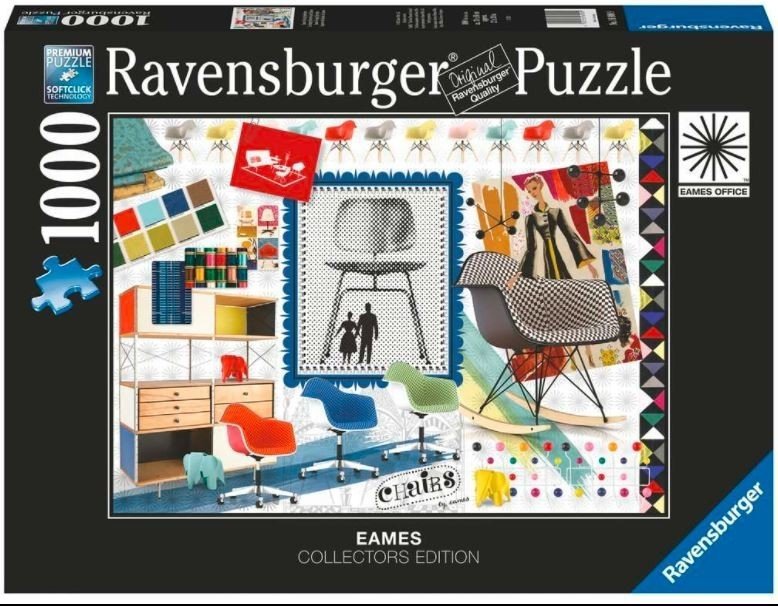 Puzzle 1000 Ravensburger 16900 Eames Design Classics - Krzesła