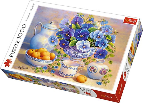 Puzzle 1000 Trefl 10466 Kwiaty - Niebieski Bukiet