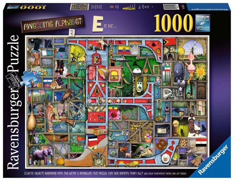 Puzzle 1000 Ravensburger 16420 Niesamowity Alfabet E