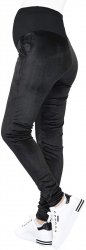 Wygodne spodnie ciązowe dresowe welurowe  9096 czarne1