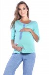  3 w 1 piżama ciążowa i do karmienia 4054/M52 mięta/ niebieski 1