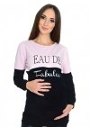 Funkcjonalna bluza ciążowa i do karmienia Fabulous oraz with Stars 9086 czarny/jasny róż 2