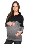 MijaCulture - 3 w 1 bluza ciążowa i do karmienia „Jane” 7144 grafit/czarny 1