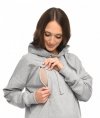 MijaCulture - 3 w 1 długa bluza ciążowa i do karmienia z rozcieciami „Aurelia” M011 melanż