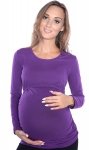 MijaCulture - bluzka 2 w 1 ciążowa i do karmienia długi rękaw M04/3075 fiolet