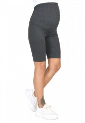 MijaCulture - wygodne krótkie legginsy ciążowe 4008/M25 grafit
