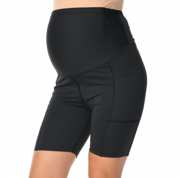 Sportowe krótkie legginsy ciążowe z kieszeniami 4133 / M102