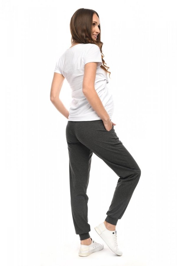 Casual ciążowe spodnie dresowe Amanda M010 grafit