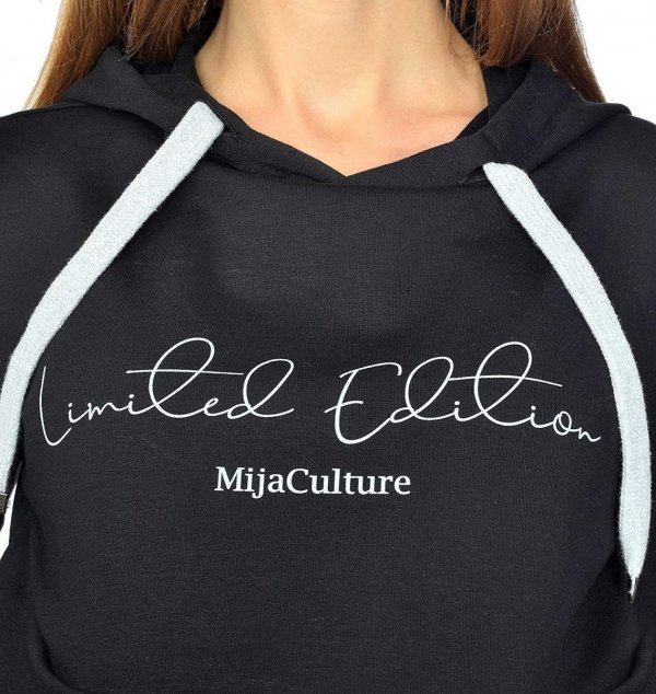 MijaCulture - 3 w 1 bluza ciążowa i do karmienia M68 4110 czarny Limited Edition front 3