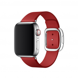 Apple pasek z klamrą nowoczesną w kolorze (PRODUCT)RED do Apple Watch 38/40 mm - Rozmiar M