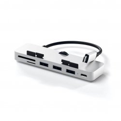 Satechi Clamp Hub Pro / SD / microSD / USB-C / USB-A / Silver (srebrny)