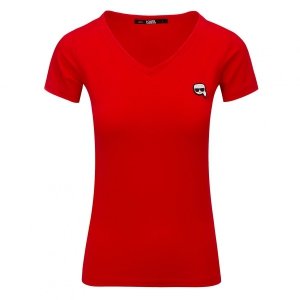 Karl Lagerfeld  t-shirt koszulka damska czerwona