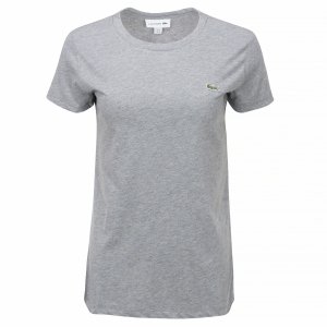 Lacoste t-shirt koszulka damska crew neck szara