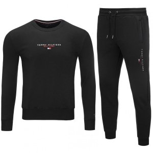 Tommy Hilfiger komplet bluza spodnie męski czarny  MW0MW17383/MW0MW17384
