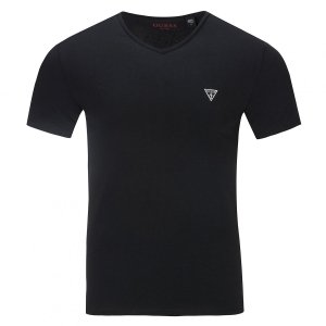 Guess t-shirt  koszulka V-neck męska czarna U97G03JR003-A9962