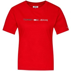 Tommy Hilfiger Jeans t-shirt koszulka damska bluzka czerwona