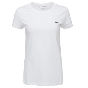 Lacoste t-shirt koszulka damska crew neck biała