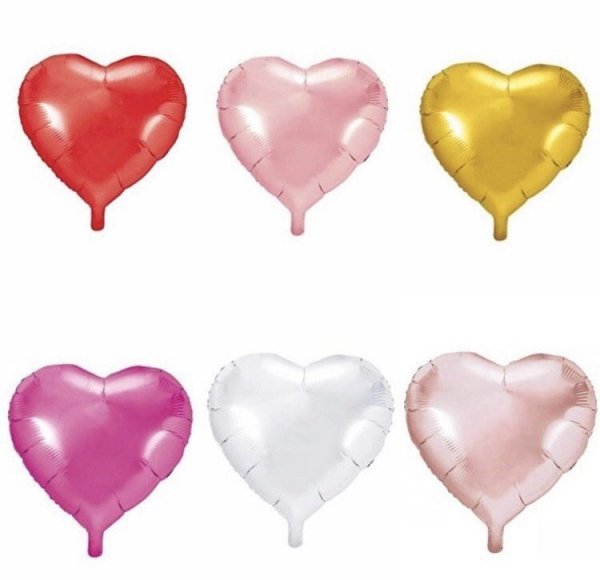 Balon z helem w kształcie serca