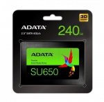 Dysk SSD ADATA Ultimate SU650 240GB 2,5 SATA3 (520/450 MB/s) 7mm, 3D NAND / Black Retail