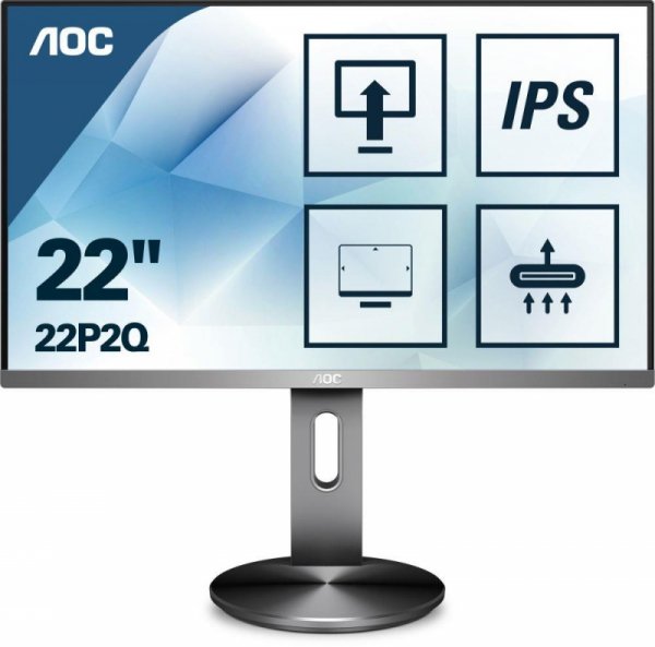 Monitor AOC 21,5&quot; 22P2Q VGA DVI HDMI 2xDP 4xUSB 3.1 głośniki