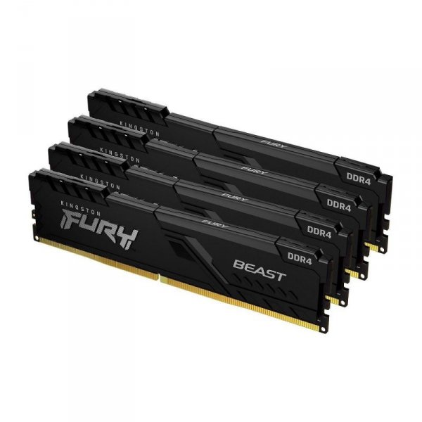 Pamięć DDR4 Kingston Fury Beast 32GB (4x8GB) 3200MHz CL16 1,35V czarna